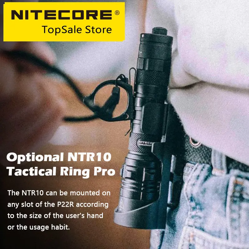Оригинален Nitecore P22R Тактически Фенер 3500 mah 18650 Батерия USBC Акумулаторна батерия 1800 Лумена Военен Фенер за самозащита