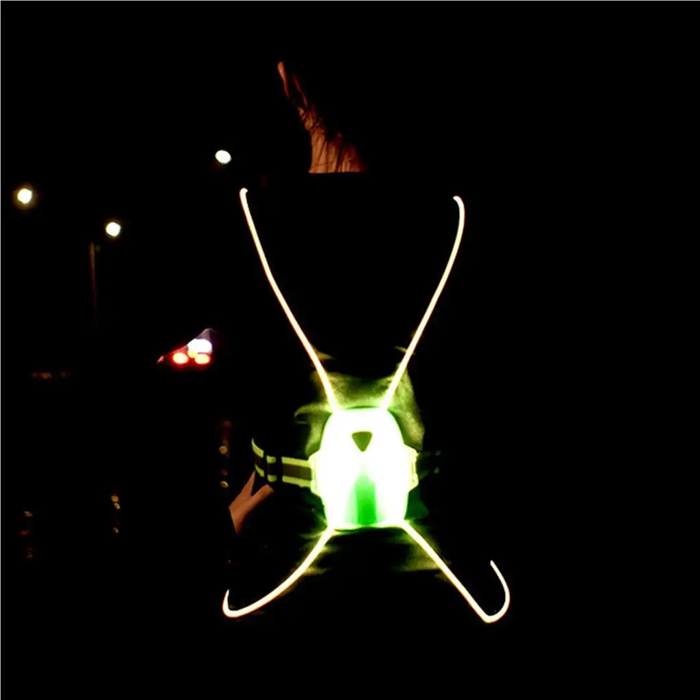 Отразяваща жилетка ходови светлини жилетки Сигналната лампа за разходки на открито