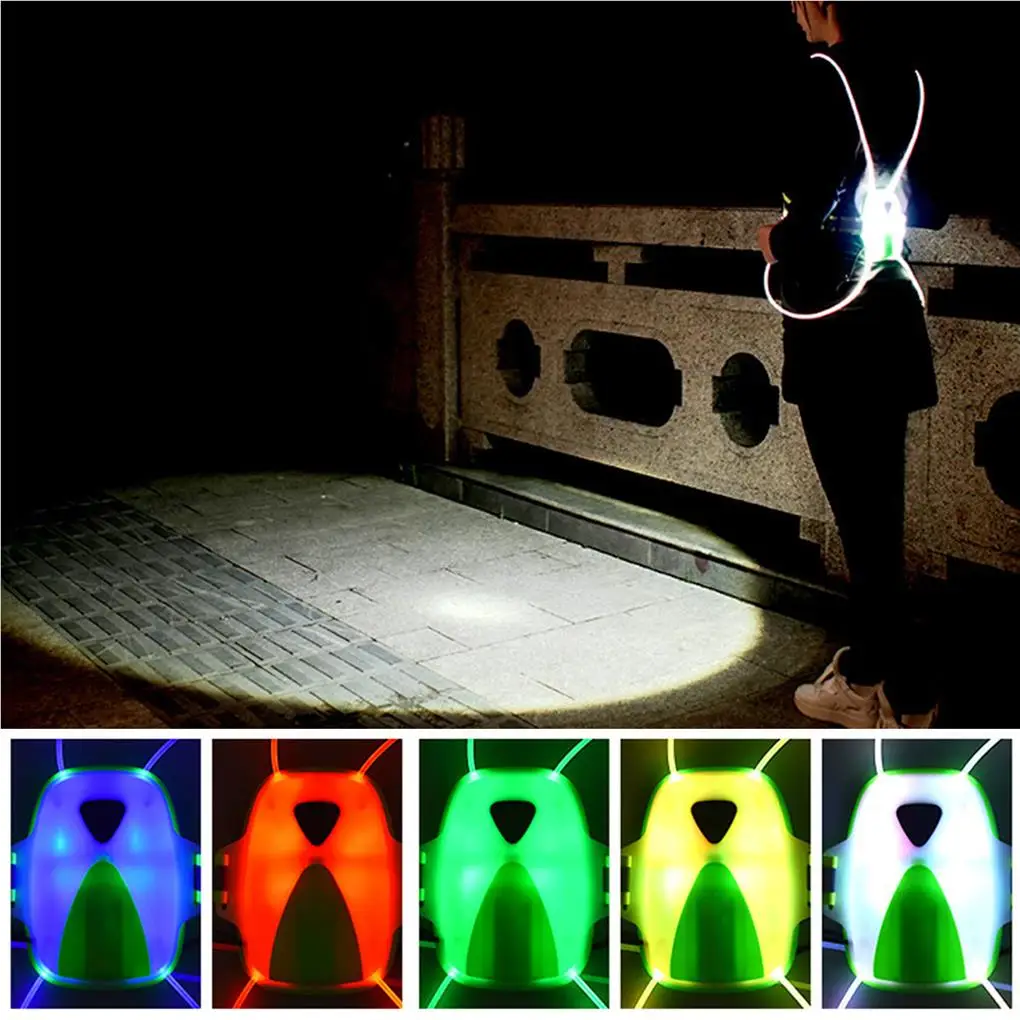 Отразяваща жилетка ходови светлини жилетки Сигналната лампа за разходки на открито